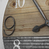 Oversized Wood & Metal Farmhouse Wall Clock 23"